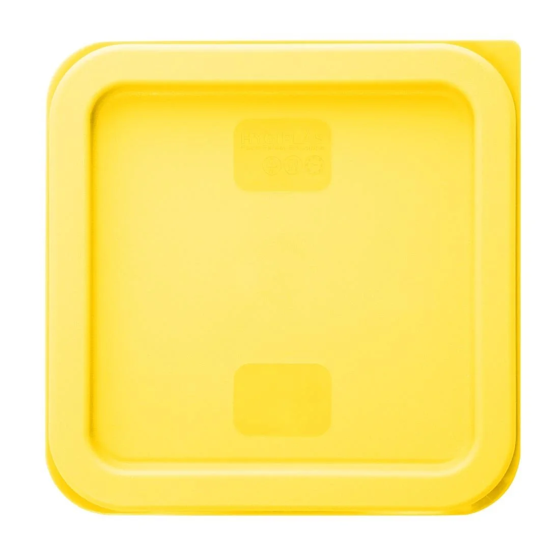 Hygiplas Square Food Storage Container Lid Yellow - Image 2
