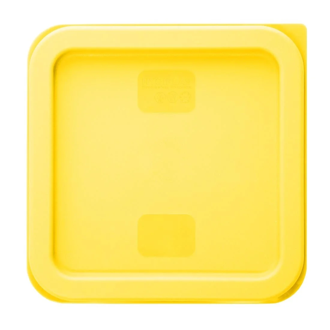 Hygiplas Square Food Storage Container Lid Yellow - Image 2