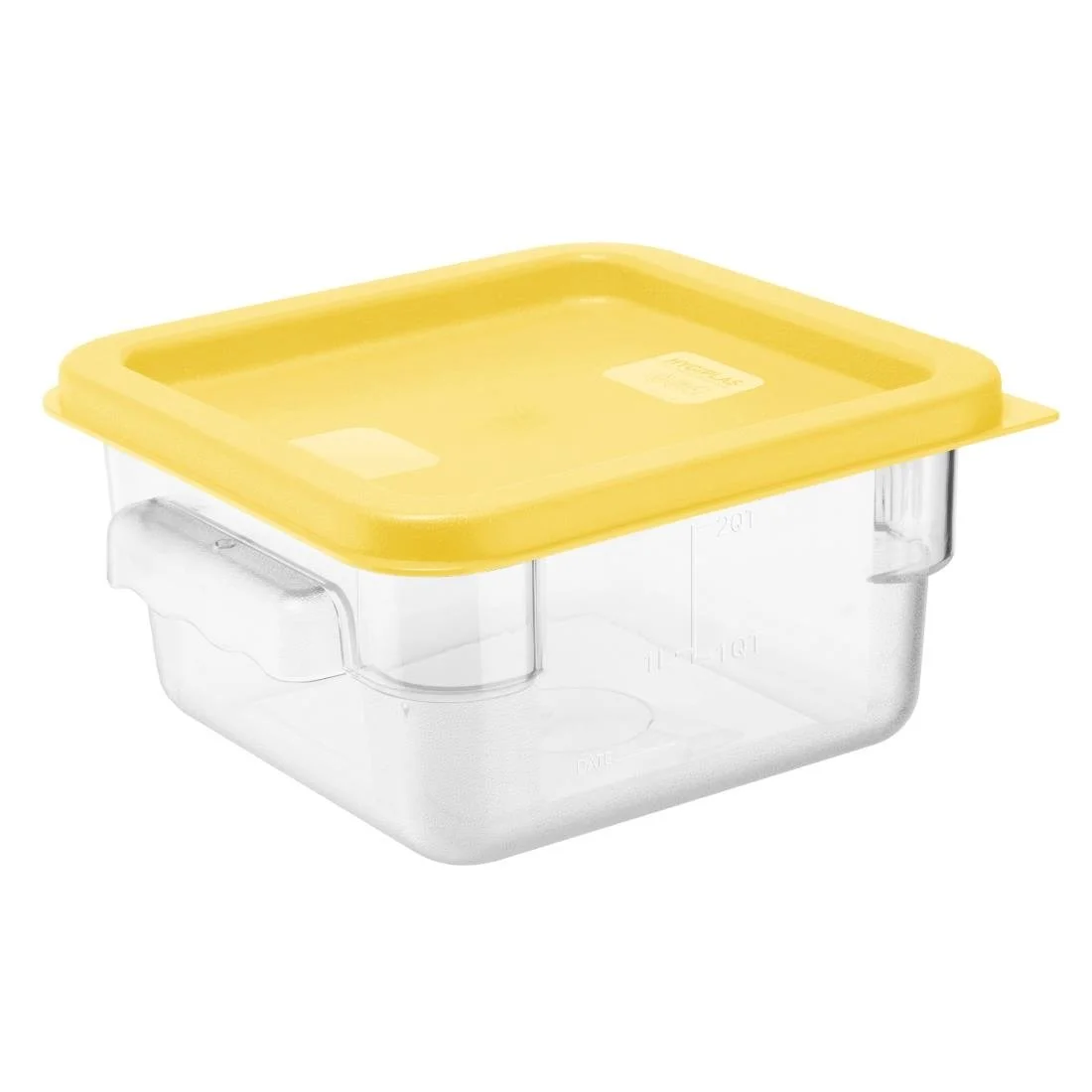 Hygiplas Square Food Storage Container Lid Yellow - Image 4
