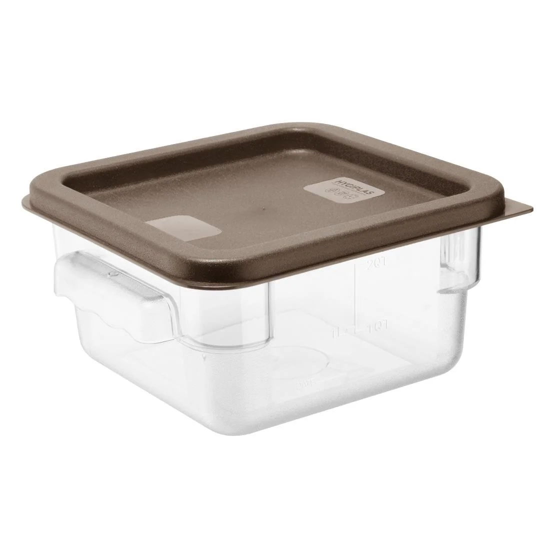 Hygiplas Square Food Storage Container Lid Brown - Image 4