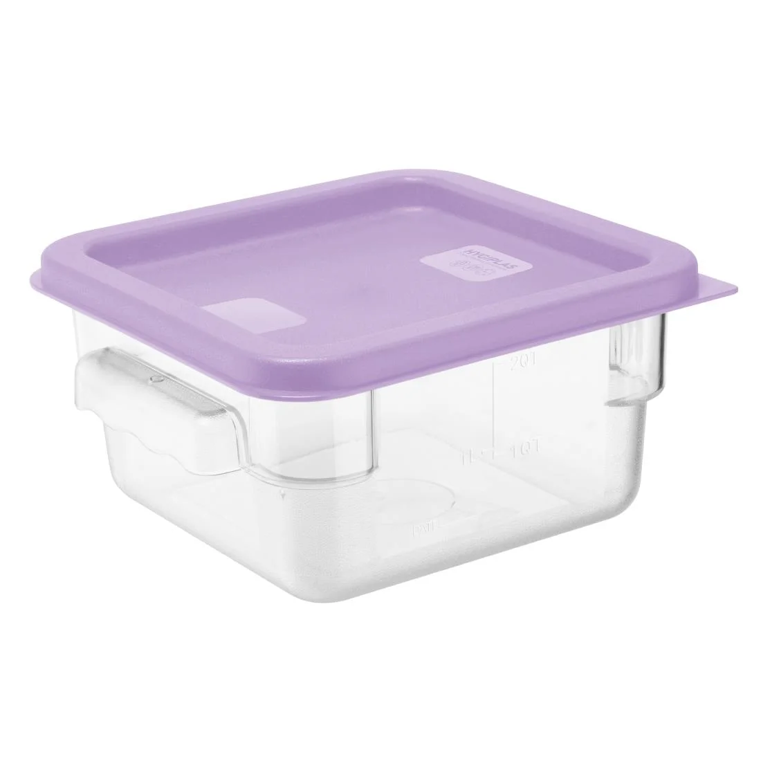 Hygiplas Square Food Storage Container Lid Purple - Image 4