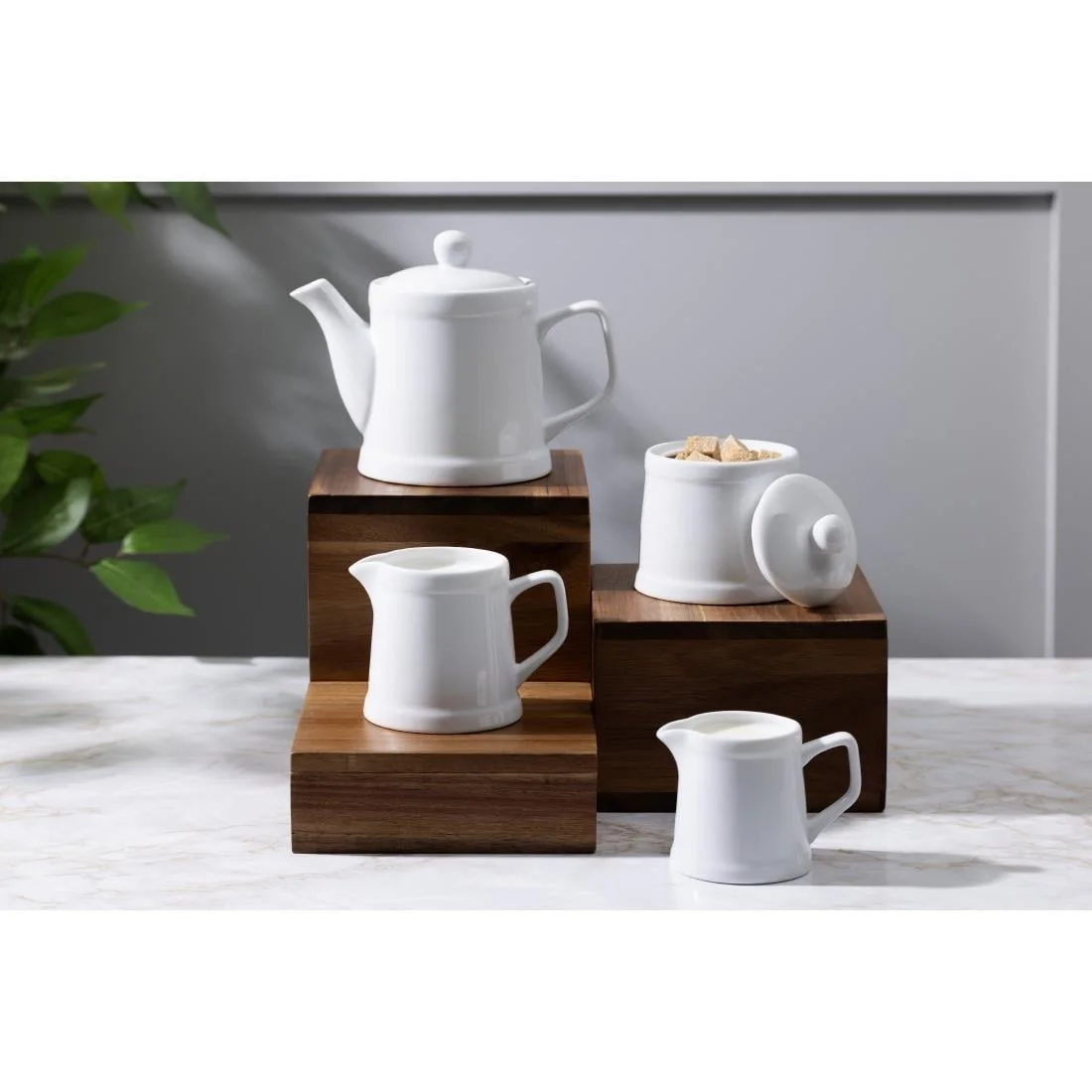 Olympia Whiteware Pier Sugar Bowls with Lids 250ml (6 Pack) - Image 5