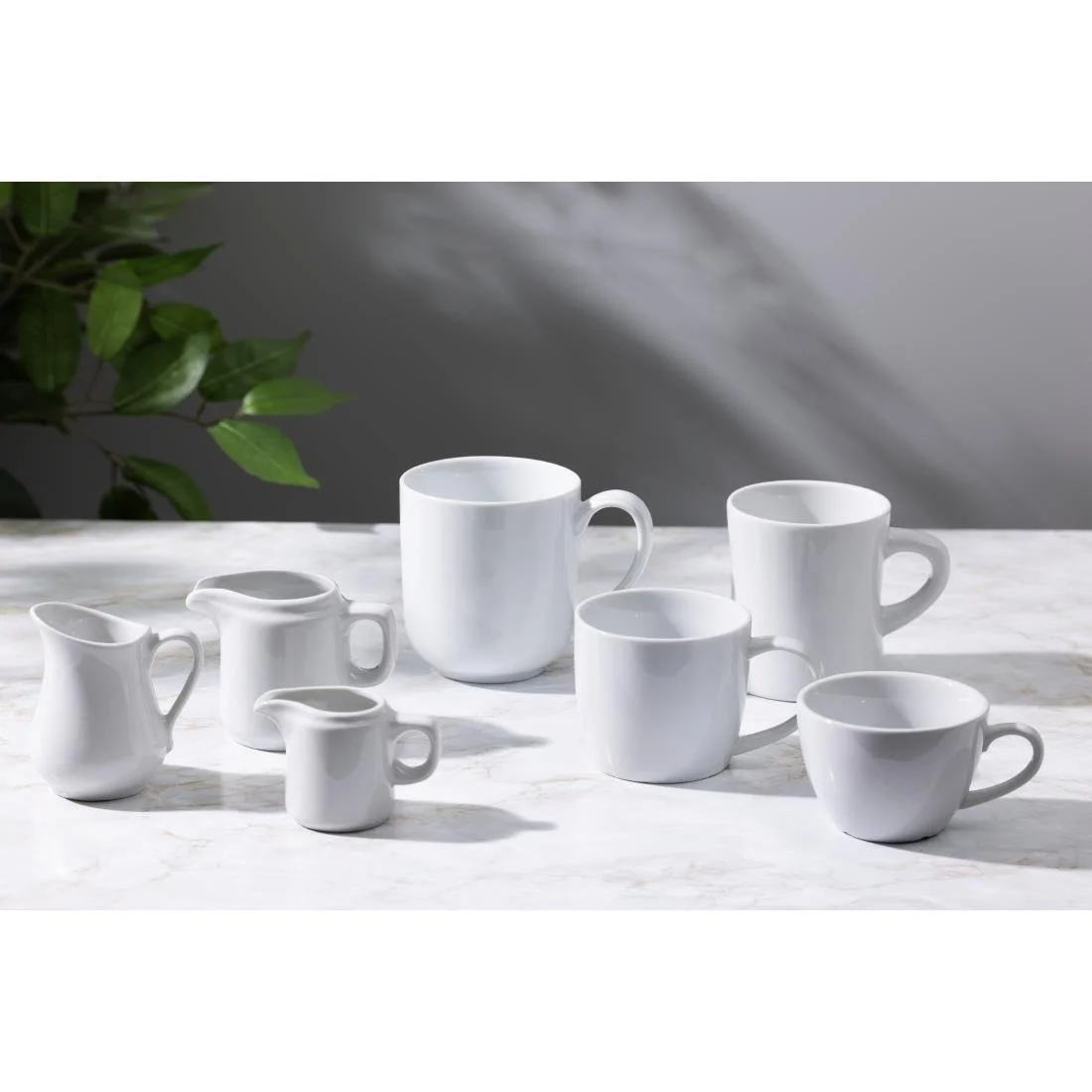 Olympia Whiteware Hollow Mugs 300ml (6 Pack) - Image 5