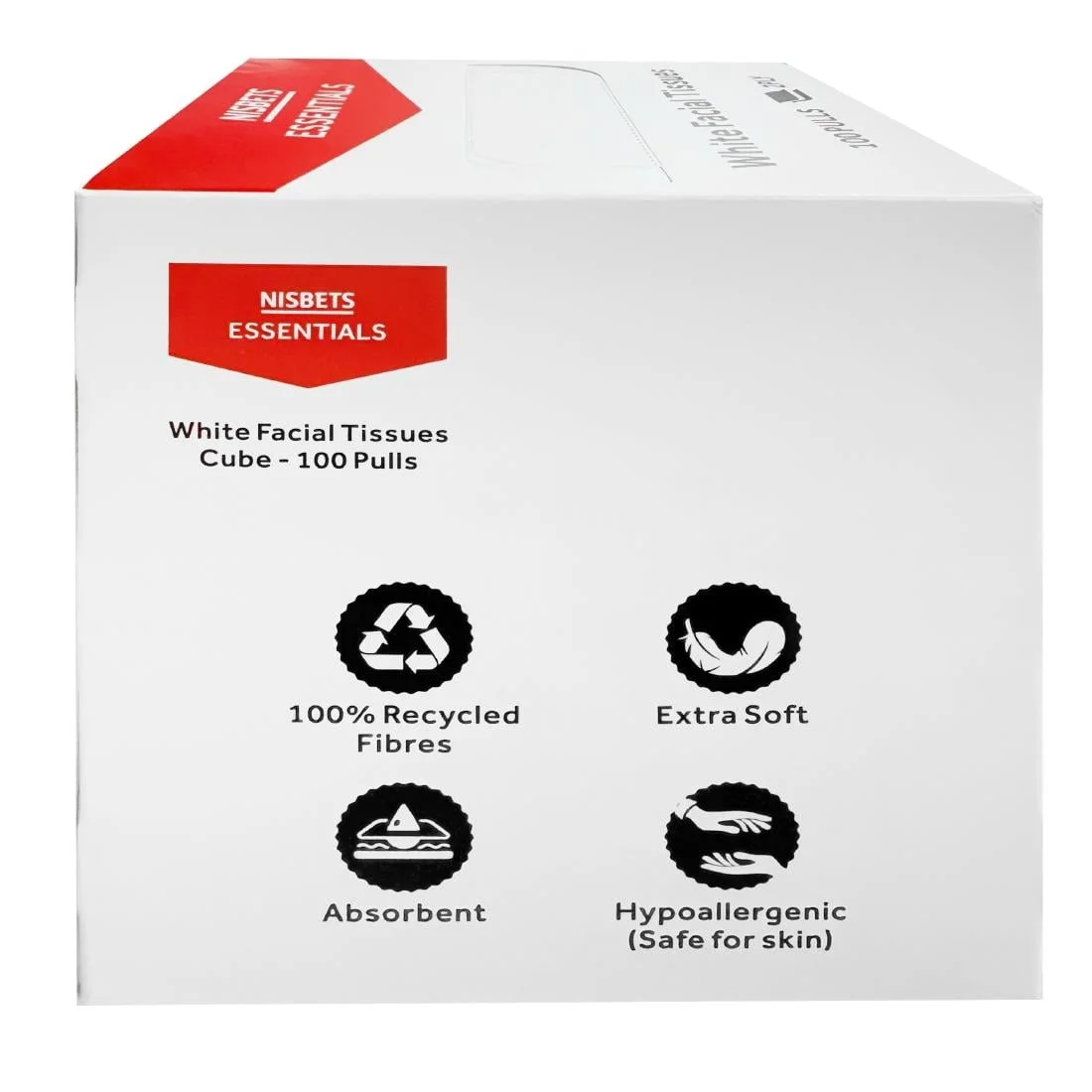 Nisbets Essentials Facial Tissues Cube - 100 sheets (36 Pack) - Image 3