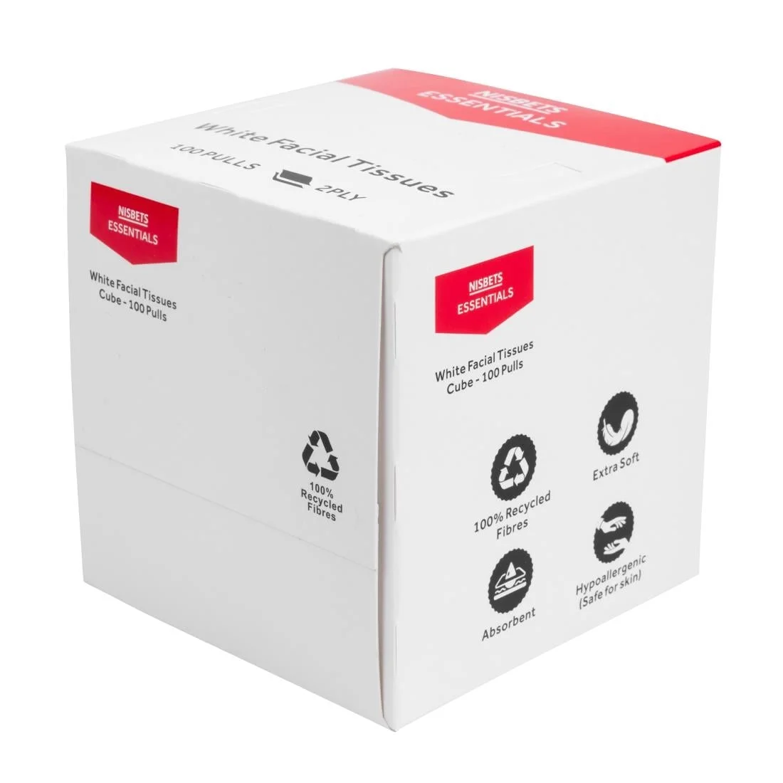 Nisbets Essentials Facial Tissues Cube - 100 sheets (36 Pack) - Image 7