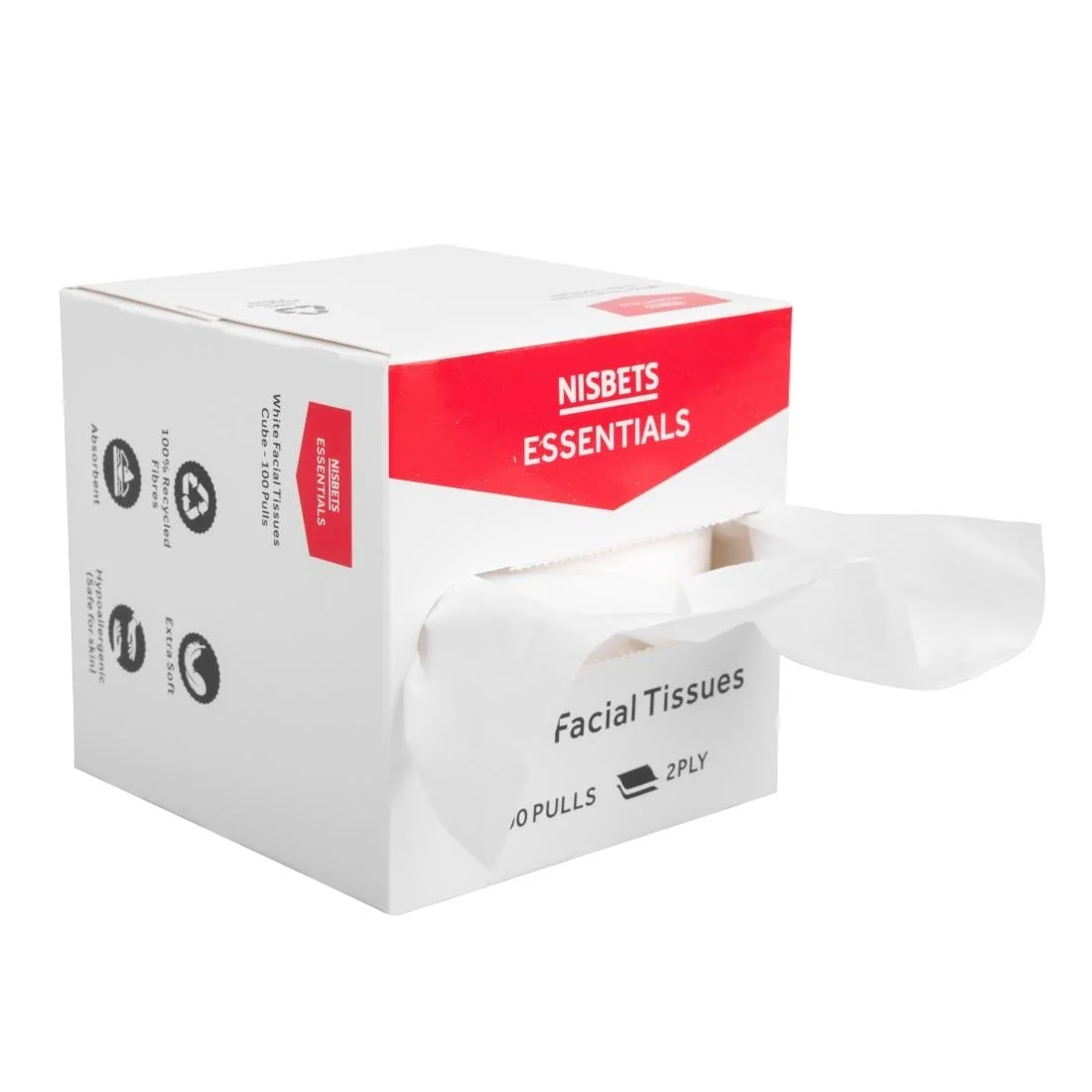 Nisbets Essentials Facial Tissues Cube - 100 sheets (36 Pack) - Image 9