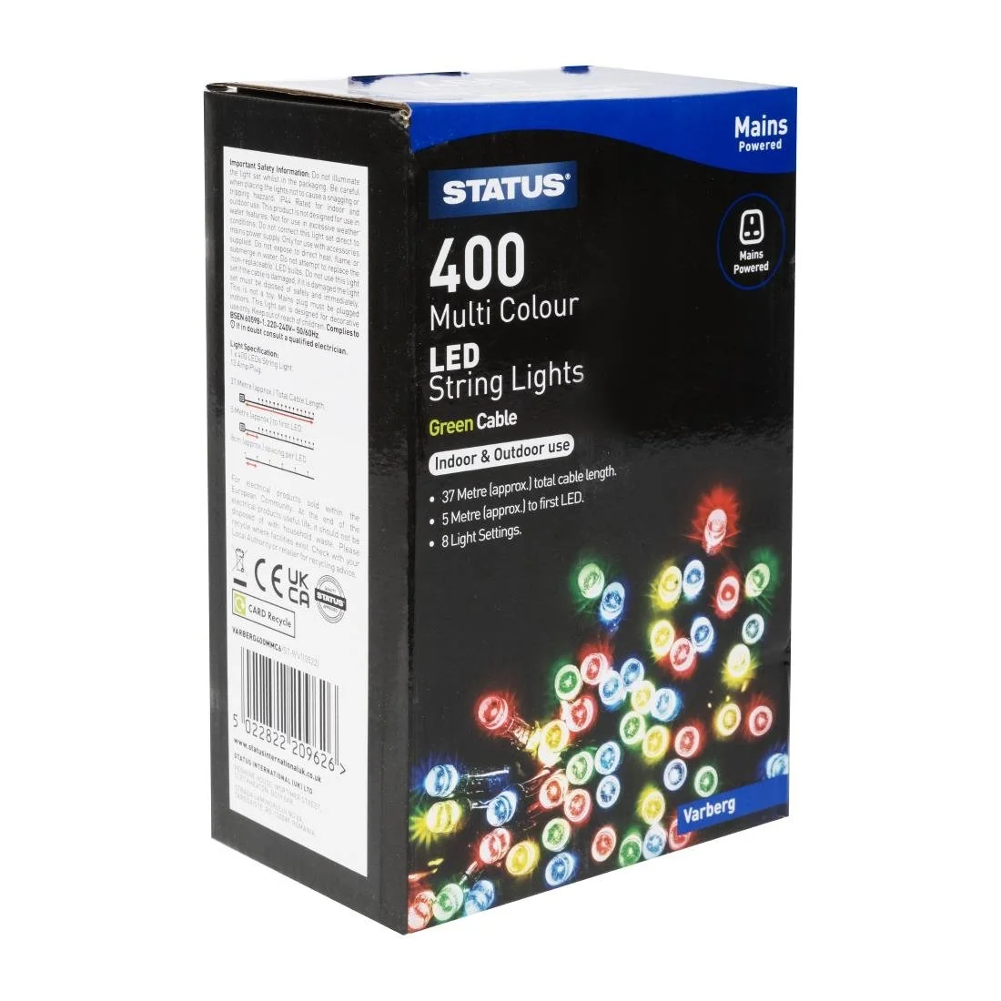 Status Varberg 400 Multi Coloured LED Indoor/Outdoor String Lights - Image 3