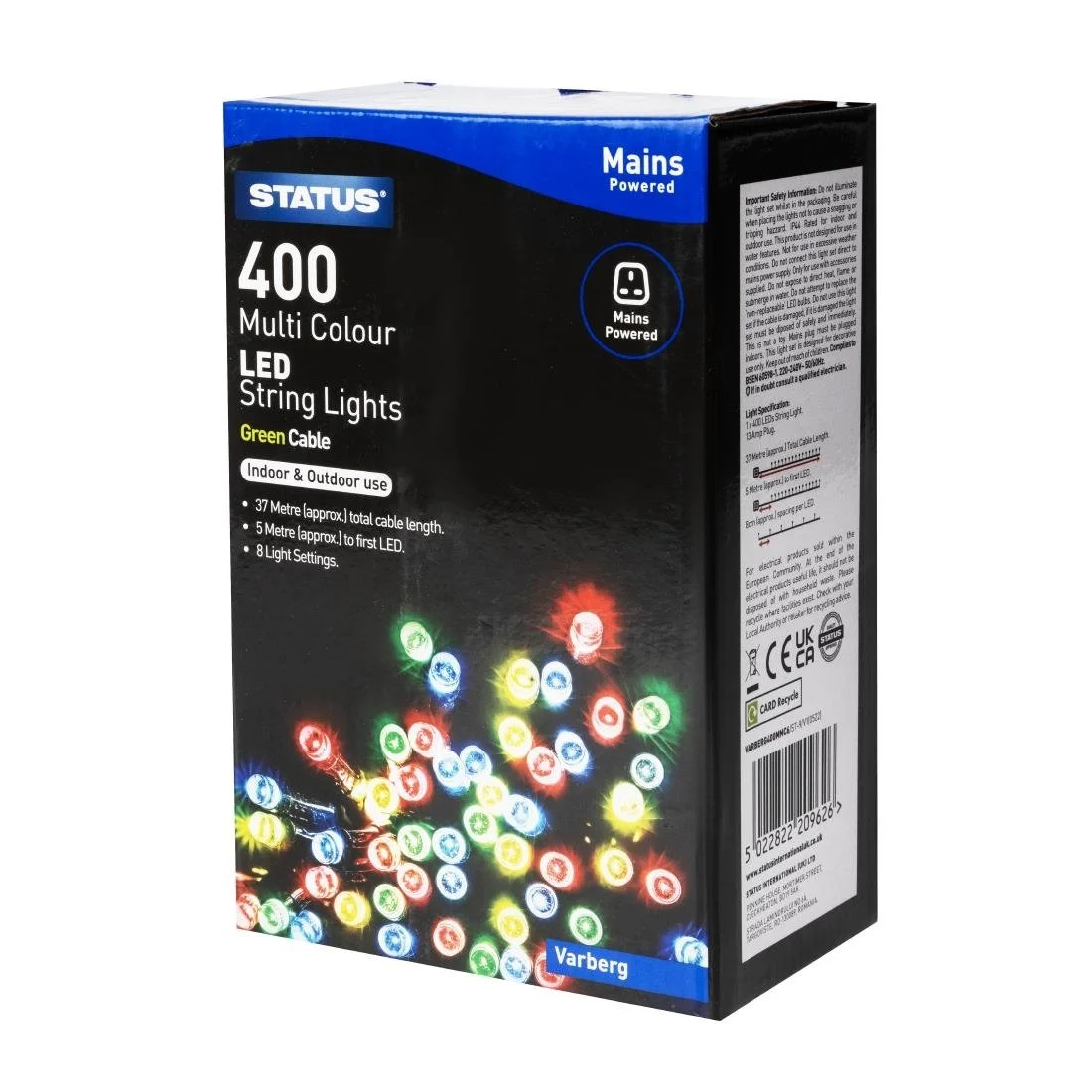 Status Varberg 400 Multi Coloured LED Indoor/Outdoor String Lights - Image 4