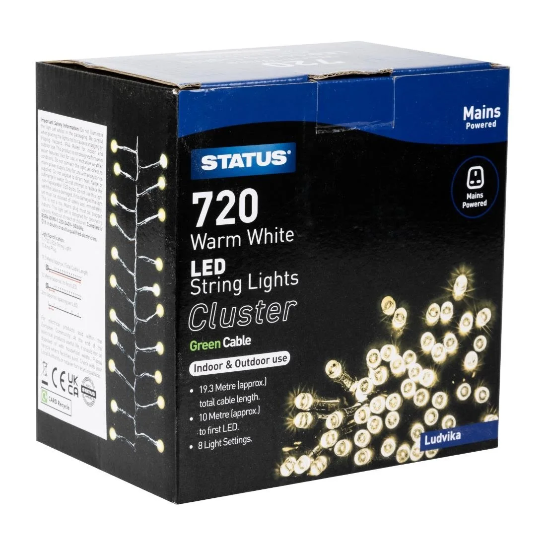 Status Ludvika 720 Warm White LED Indoor/Outdoor String Lights - Image 2