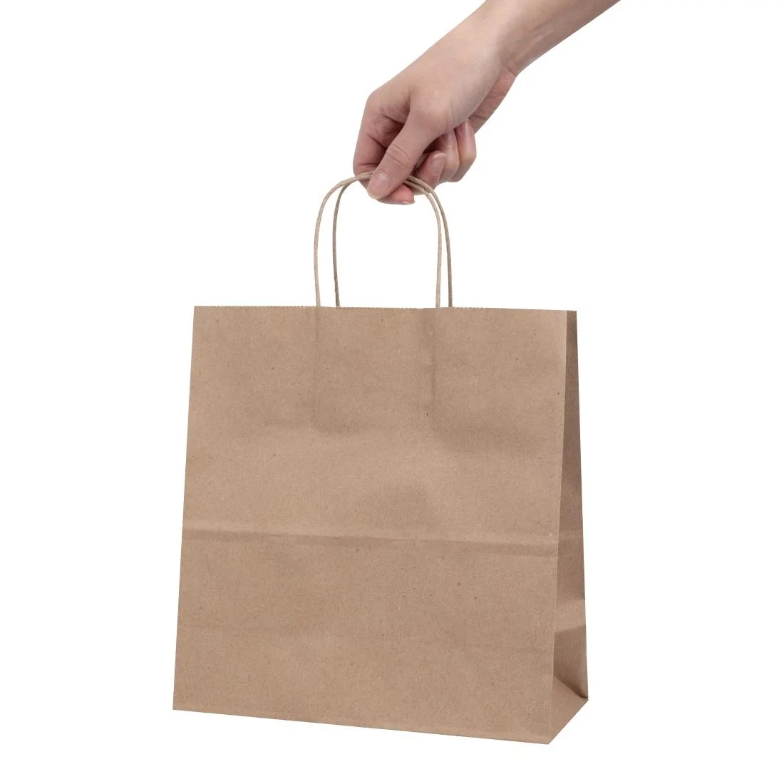 Fiesta Recyclable Twist Handle Brown Paper Bags Medium (250 Pack) - Image 3