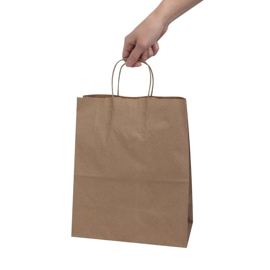 Fiesta Recyclable Twist Handle Brown Paper Bags Large (250 Pack) - Image 3