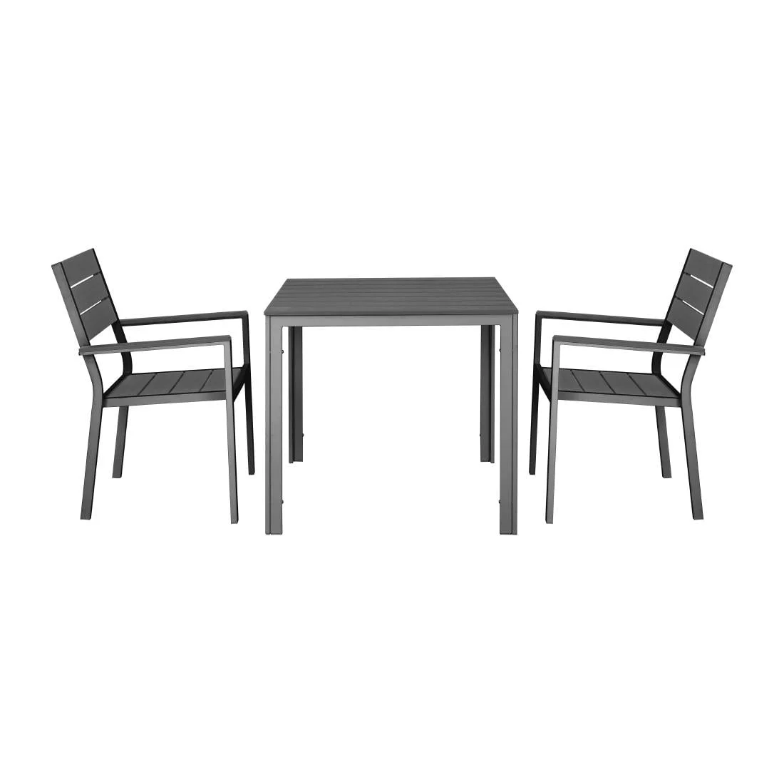 Bolero Valletta Grey Slatted Armchairs (4 Pack) - Image 3