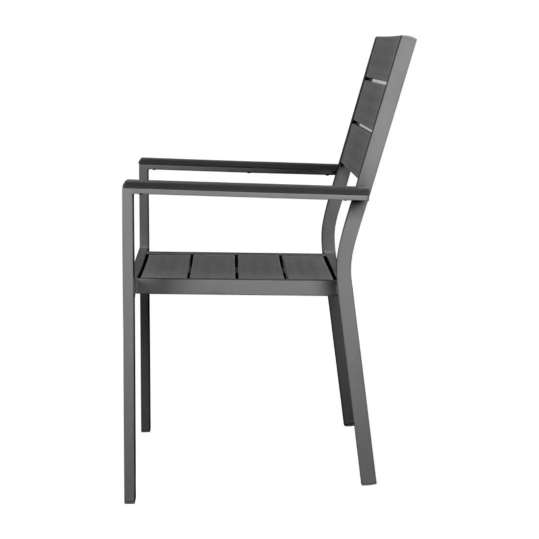 Bolero Valletta Grey Slatted Armchairs (4 Pack) - Image 6