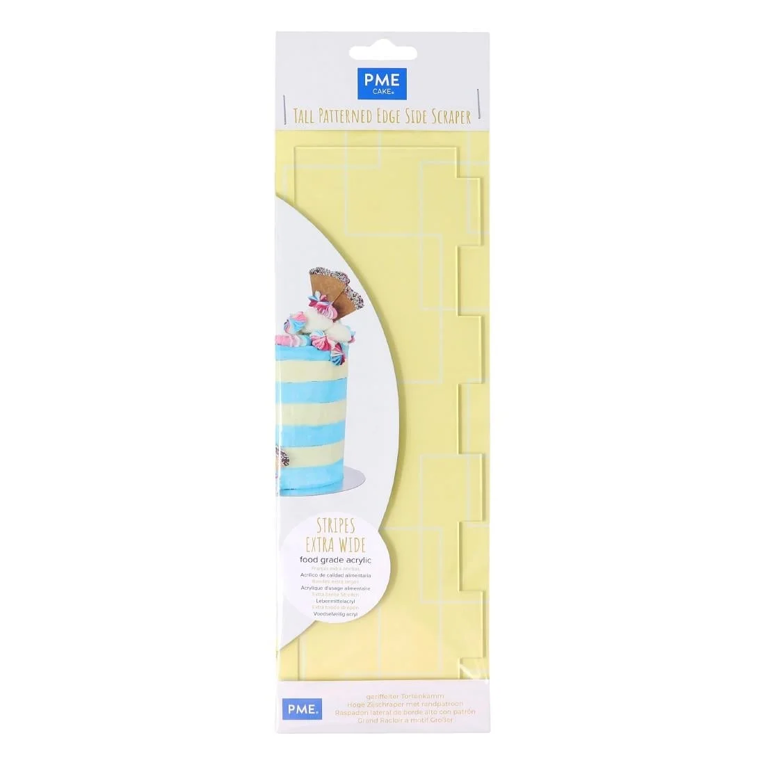 PME Side Scrapers Patterned Acrylic Extra Wide Stripes 255mm - Image 2