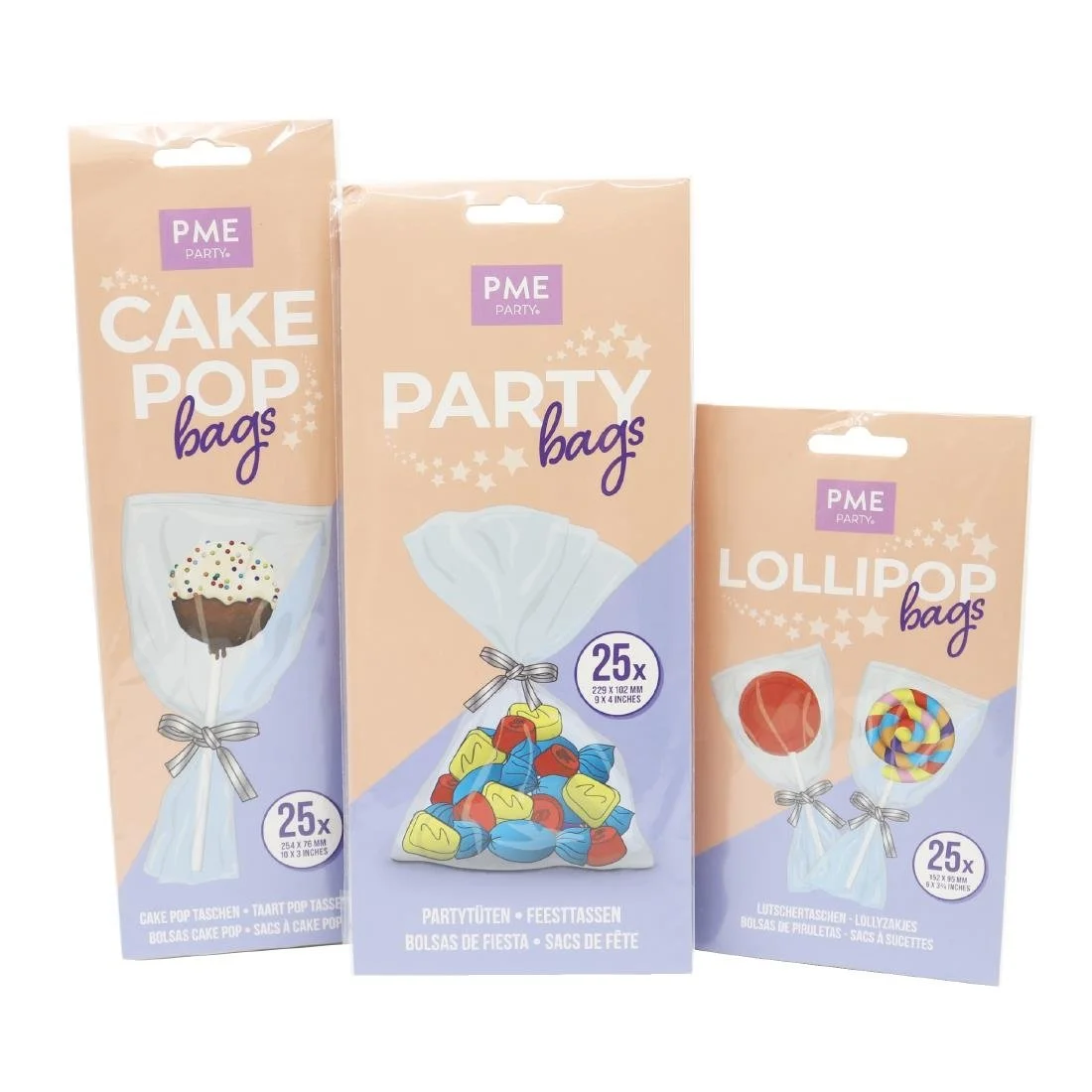 PME Party Bags with Silver Ties (25 Pack) - Image 2