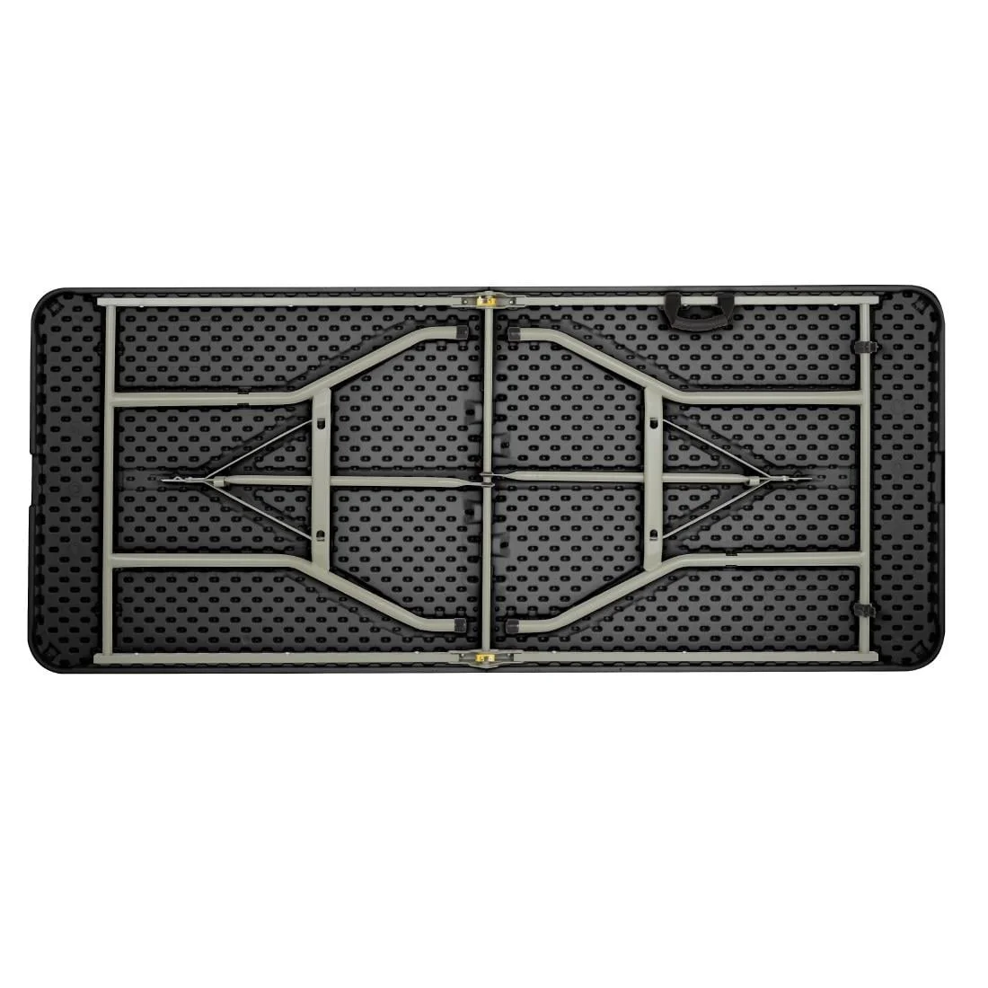 Bolero Rectangular Centre Folding Table 6ft Black - Image 7