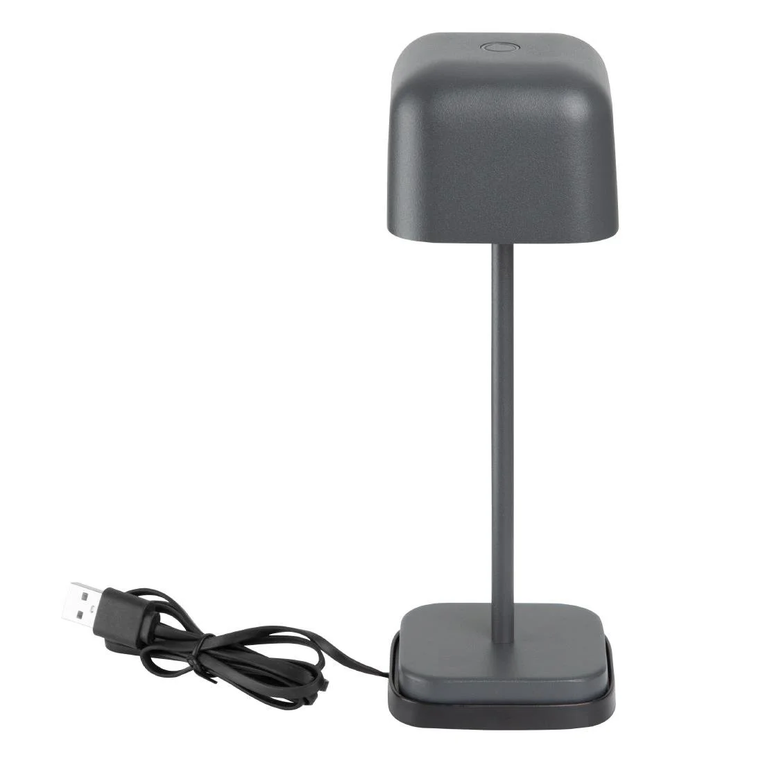 Olympia Lucca Table Lamp Squared Dome Grey 200mm - Image 2