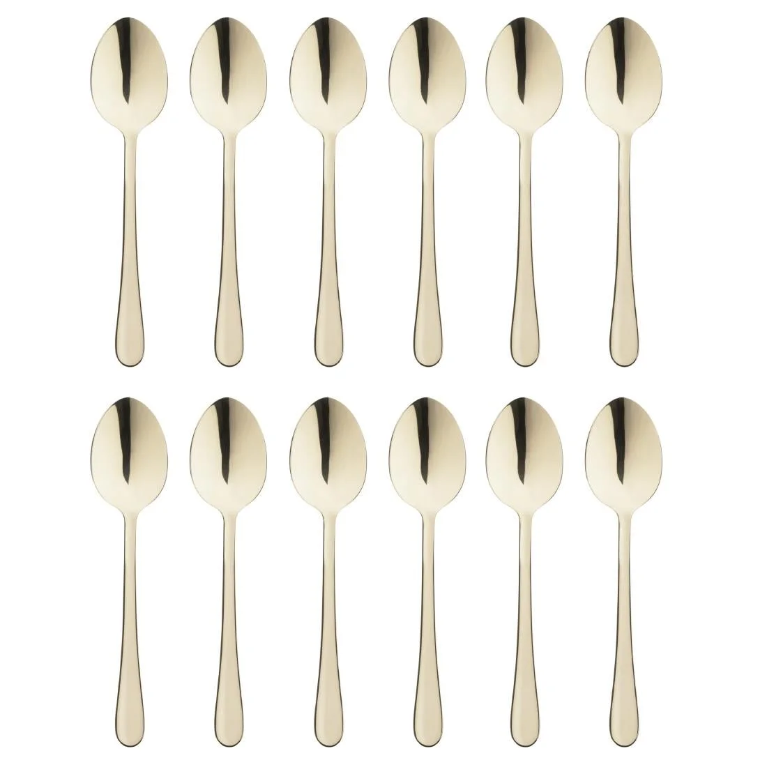 Olympia Buckingham Dessert Spoons Champagne Gold (12 Pack) - Image 3