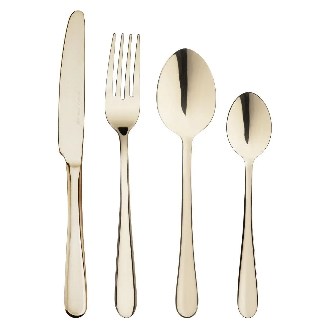 Olympia Buckingham Dessert Spoons Champagne Gold (12 Pack) - Image 5