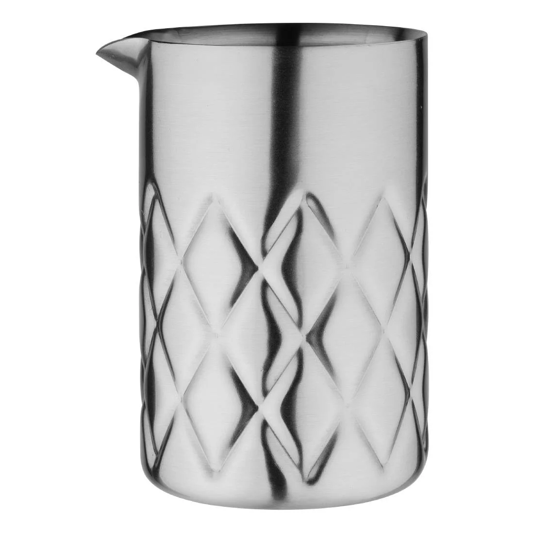 Olympia Double Wall Mixing Glass Stainless Steel 139x87mm - Image 1