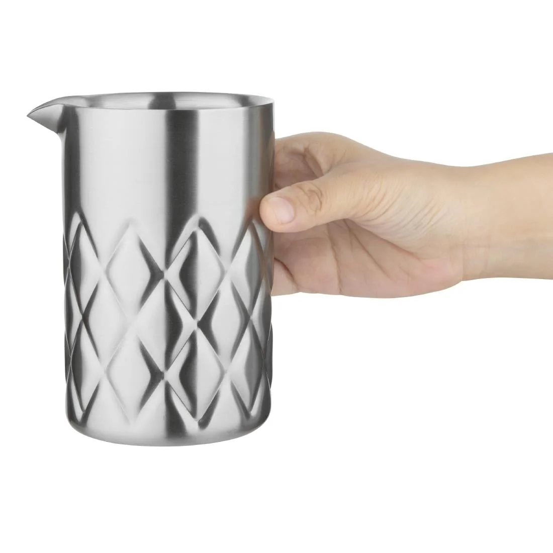 Olympia Double Wall Mixing Glass Stainless Steel 139x87mm - Image 4