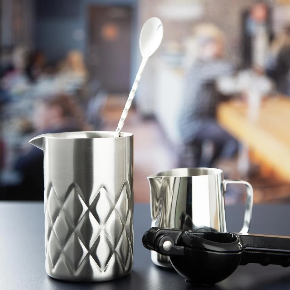 Olympia Double Wall Mixing Glass Stainless Steel 139x87mm - Image 5