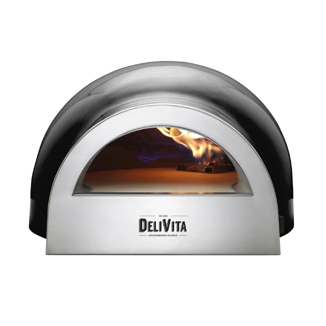 Delivita Dual Fuel Gas Pizza Oven Very Black - Image 2
