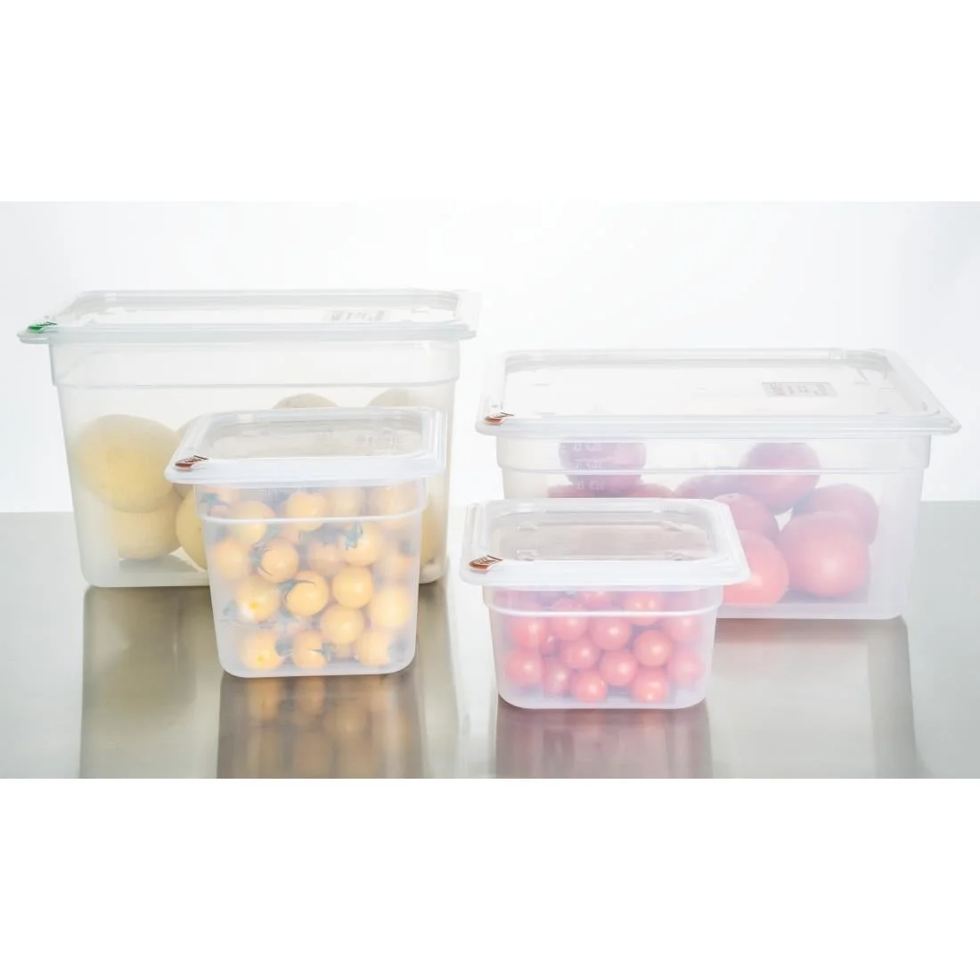 Hygiplas Click PP GN Container 2/3 with Lid & 7 Colour Clips 150mm 12Ltr (4 Pack) - Image 6
