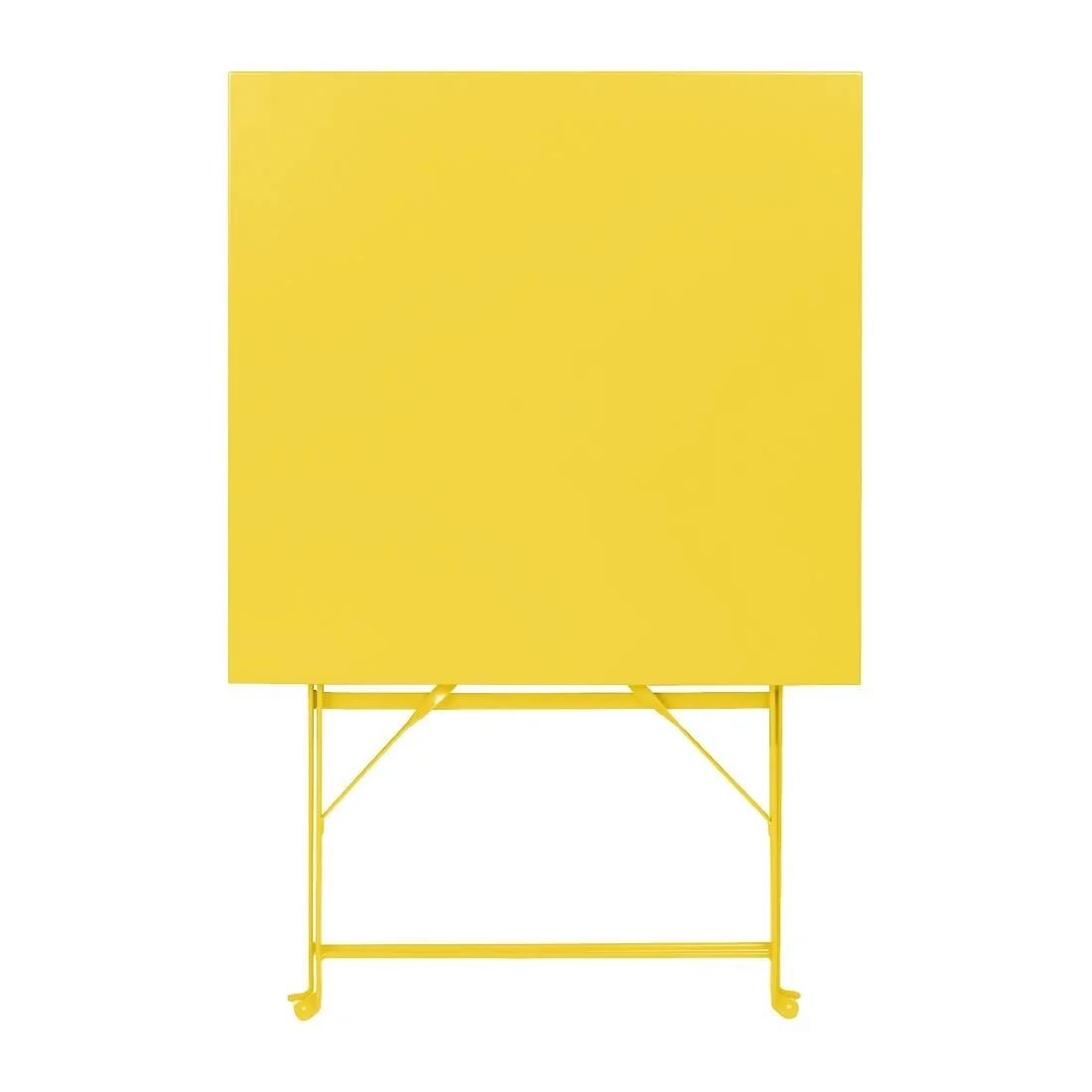 Bolero Perth Mellow Yellow Pavement Style Steel Table Square 600mm - Image 5