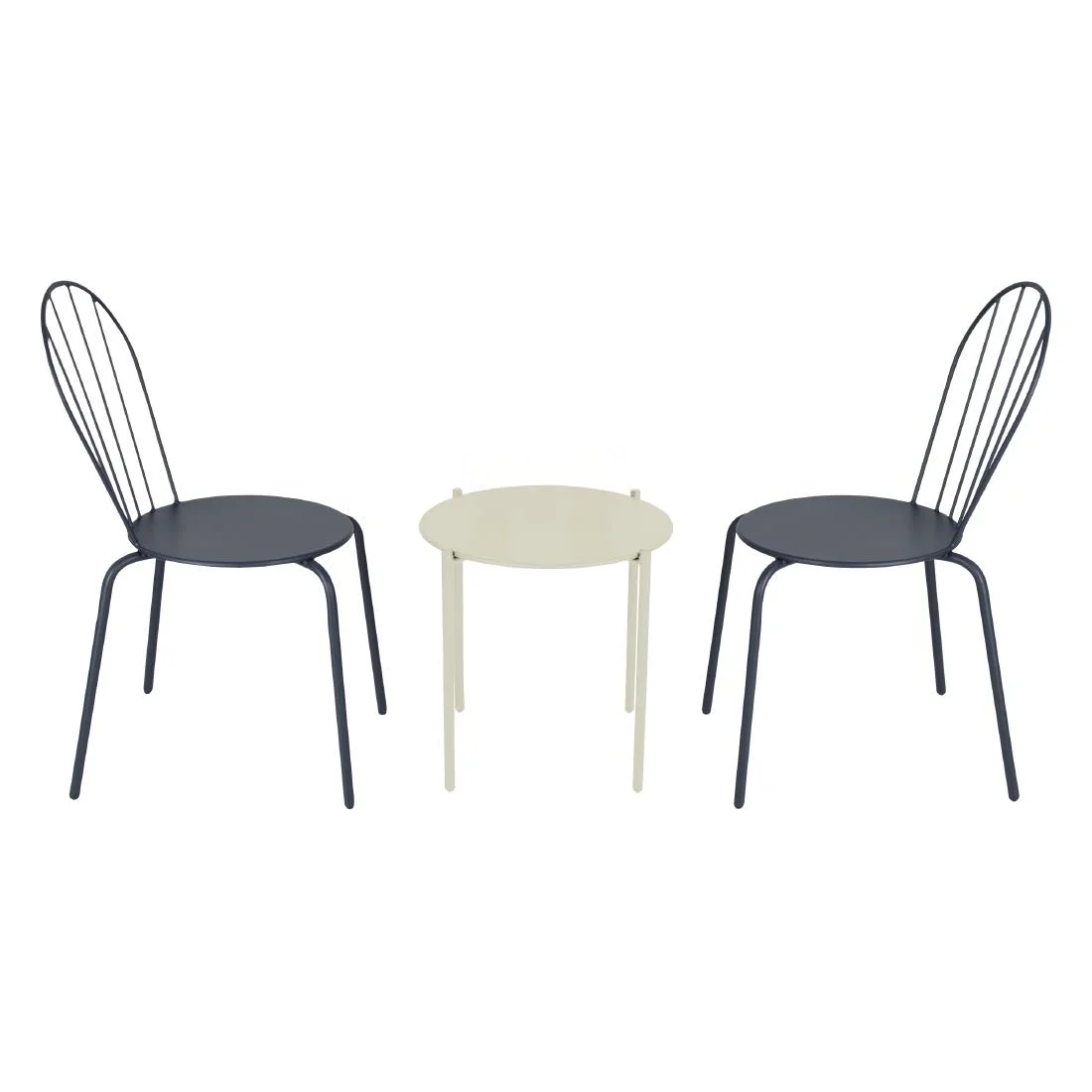 Bolero Perth Round Low Coffee Table Light Grey 450mm - Image 4