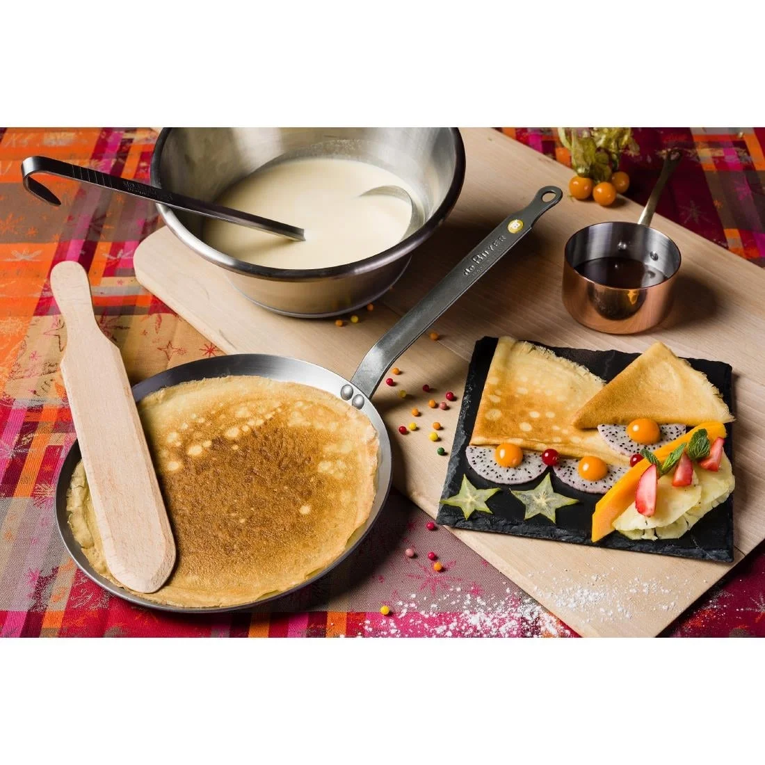 De Buyer Mineral B Steel Round Pancake Pan 30cm - Image 2