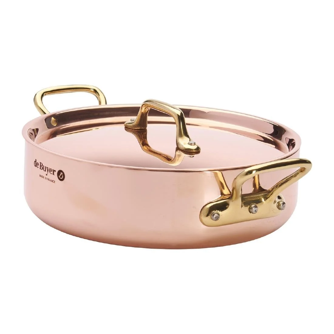 De Buyer Inocuivre Saute Pan with Lid Brass 20cm - Image 2