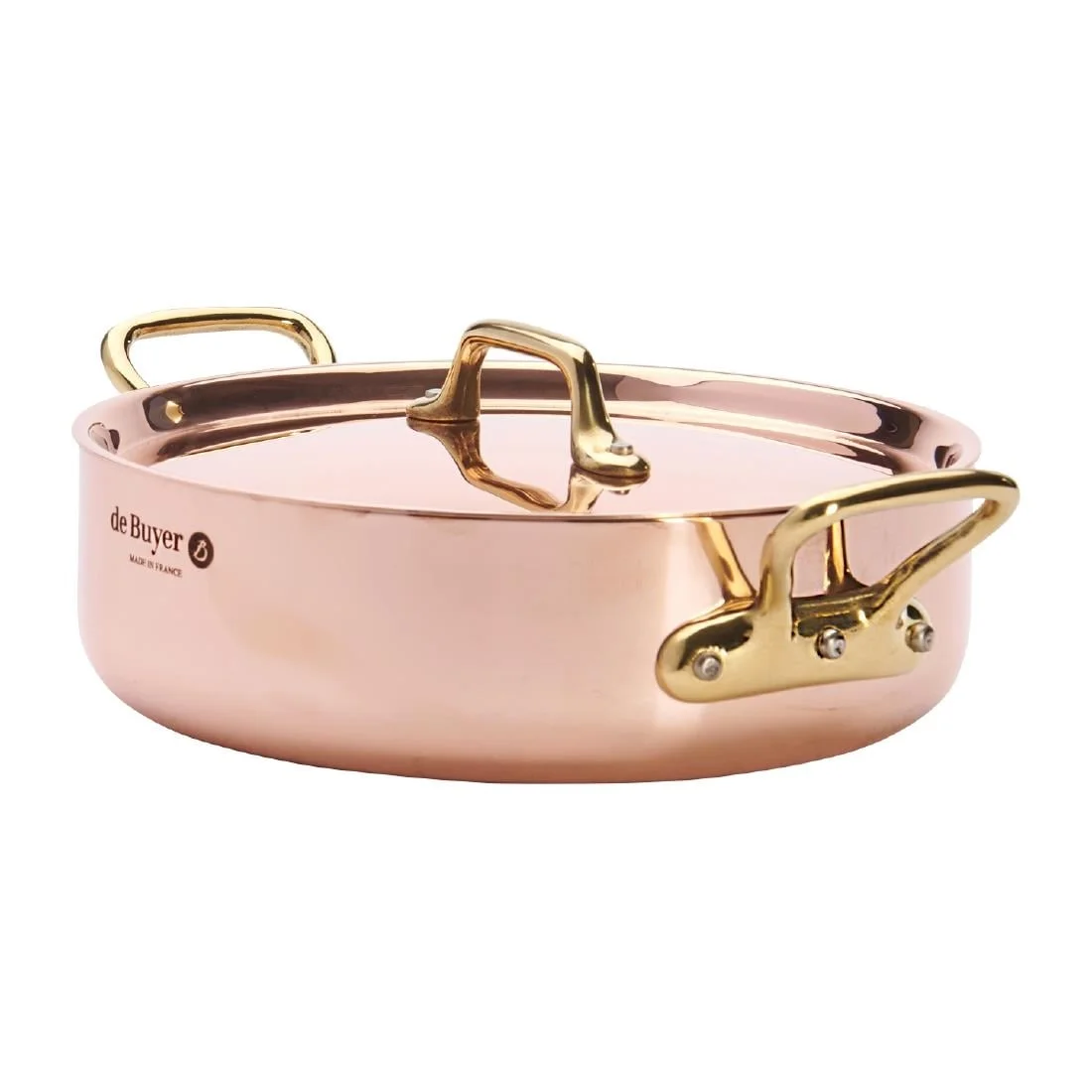 De Buyer Inocuivre Saute Pan with Lid Brass 20cm - Image 6