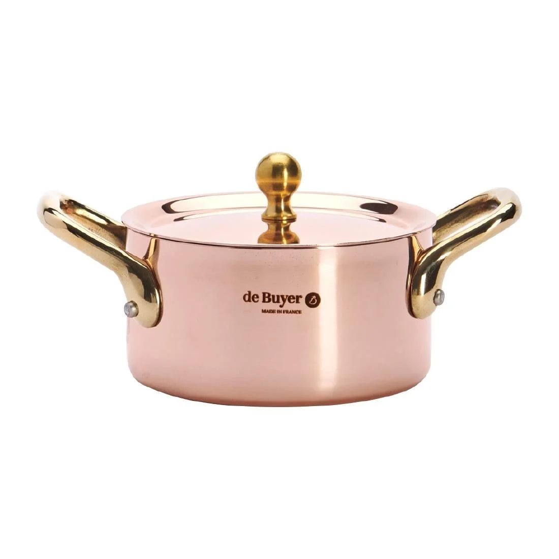 De Buyer Inocuivre Mini Saucepan with Brass Handles 10cm - Image 3