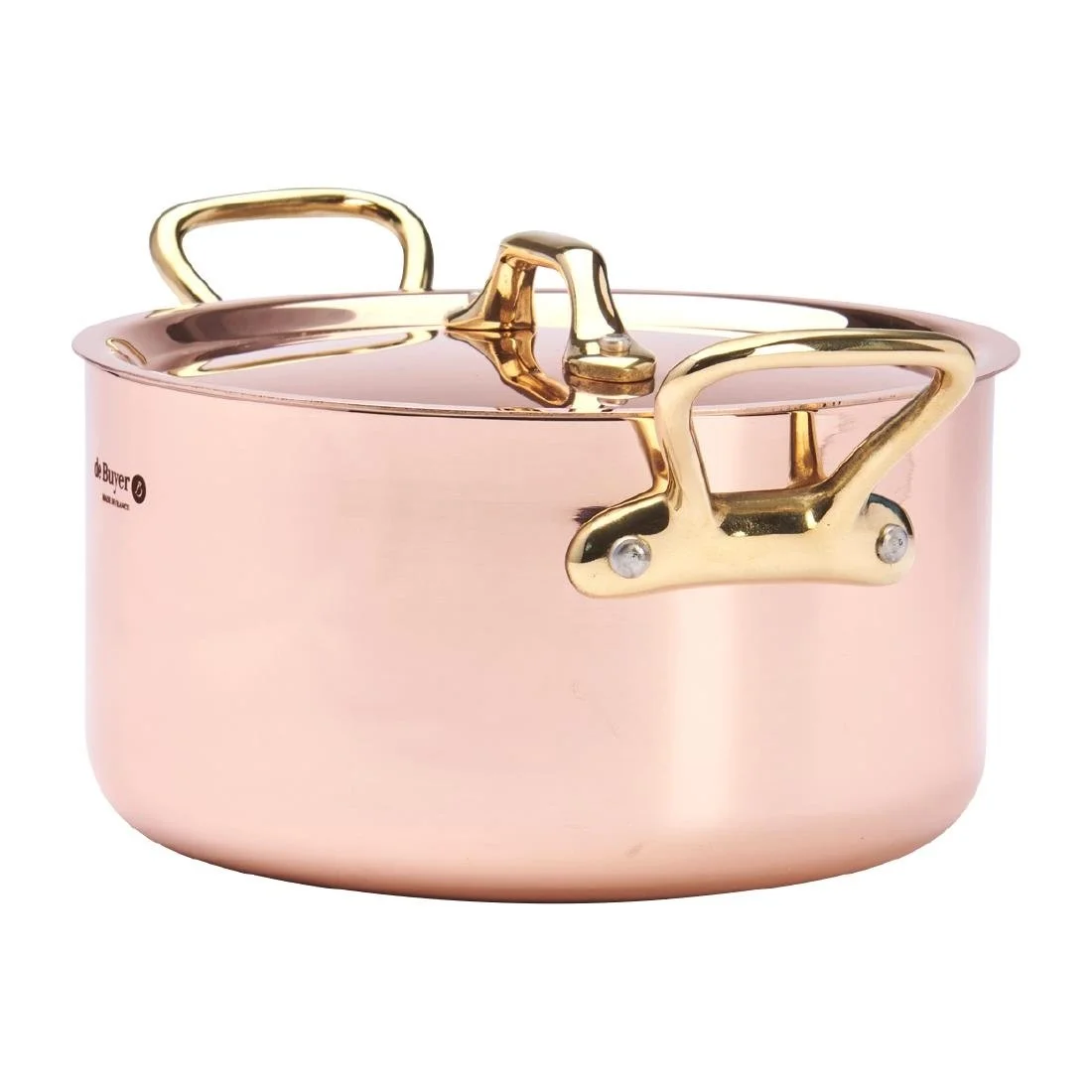 De Buyer Inocuivre Round Stewpan with Lid Brass 16cm - Image 6