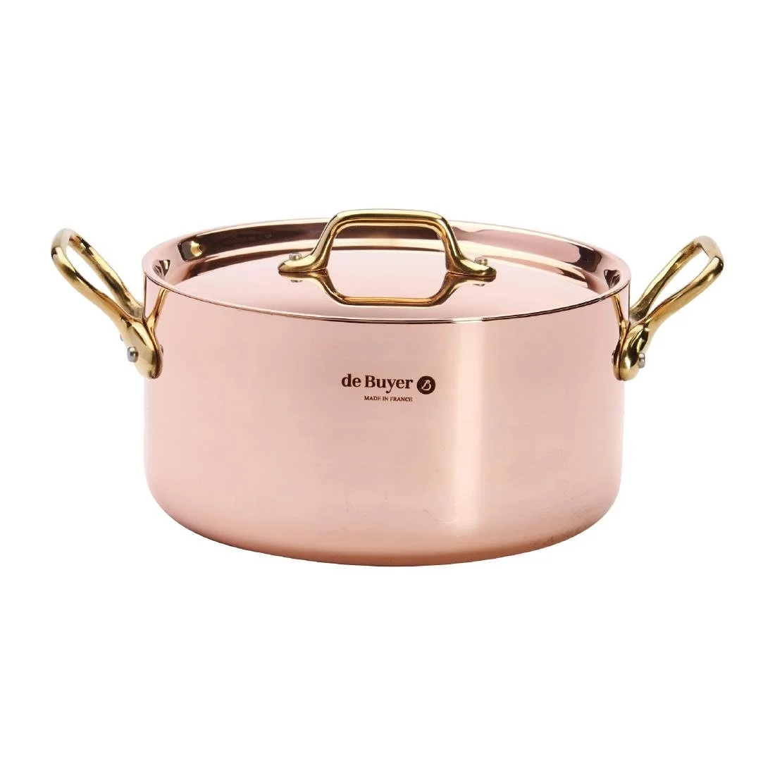 De Buyer Inocuivre Round Stewpan with Lid Brass 20cm - Image 3