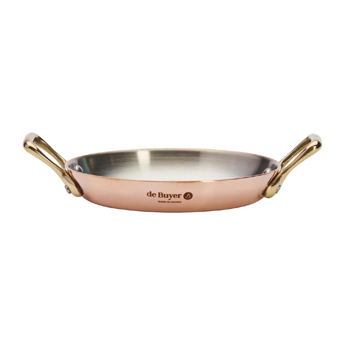 De Buyer Inocuivre Round Dish with Brass Handles 12cm - Image 8