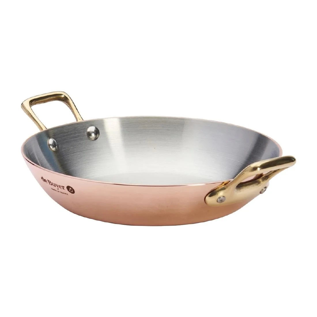 De Buyer Inocuivre Round Dish with Brass Handles 16cm - Image 6