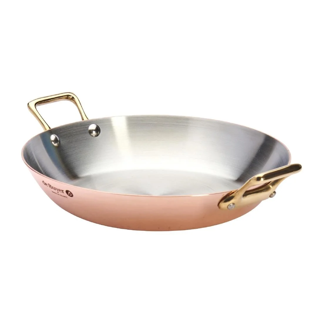 De Buyer Inocuivre Round Dish with Brass Handles 24cm - Image 2