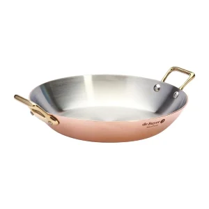 De Buyer Inocuivre Round Dish with Brass Handles 24cm