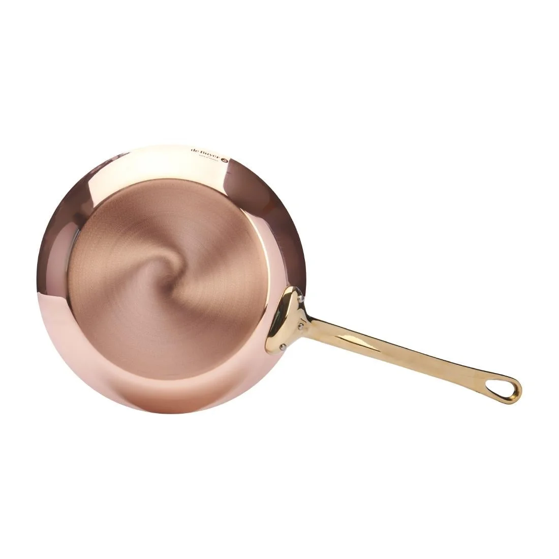 De Buyer Inocuivre Round Frying Pan with Handle Brass 28cm - Image 4