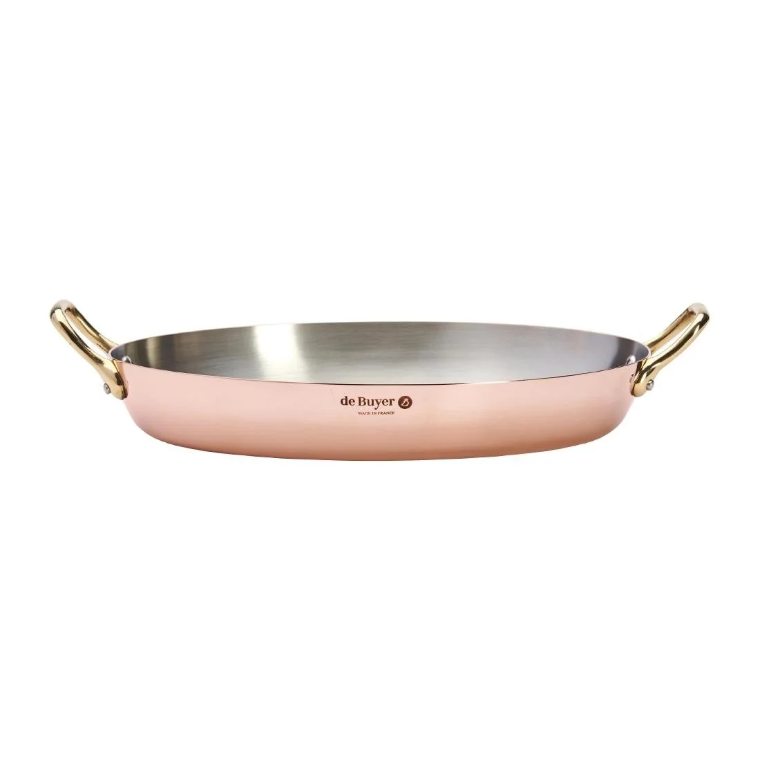 De Buyer Inocuivre Oval Dish with Brass Handles 32cm - Image 8