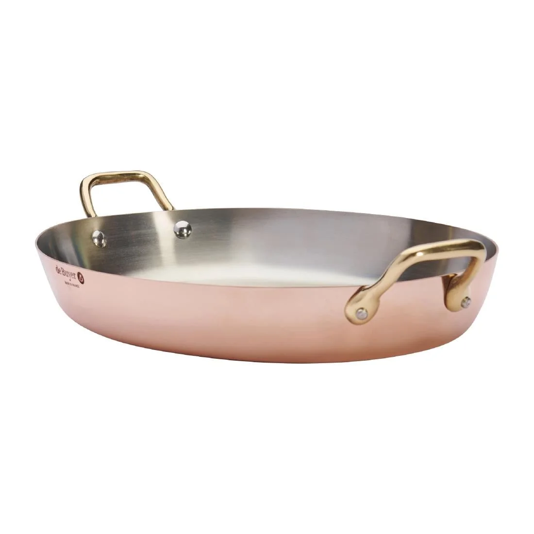 De Buyer Inocuivre Oval Dish with Brass Handles 36cm - Image 6