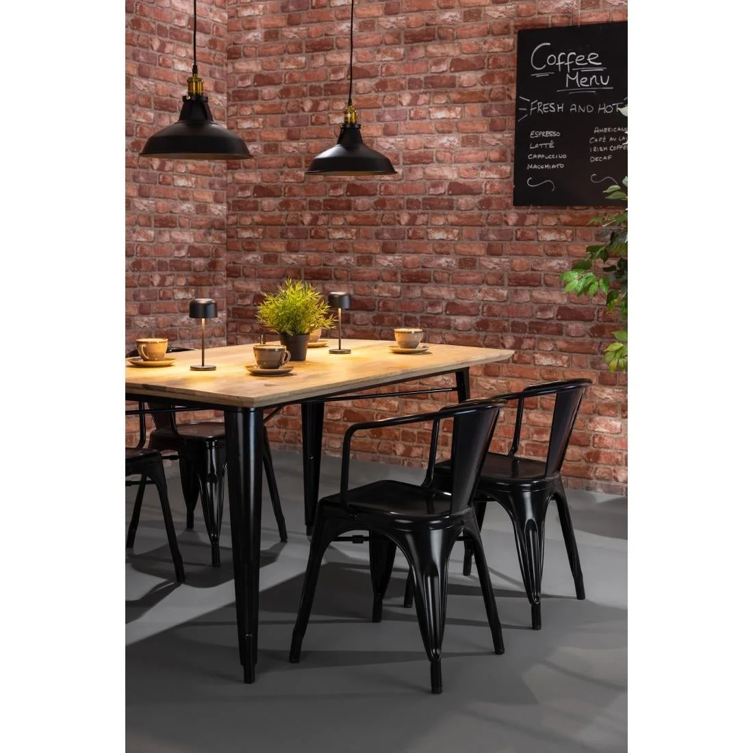 Bolero Bistro Curve Armchairs Black (4 Pack) - Image 2