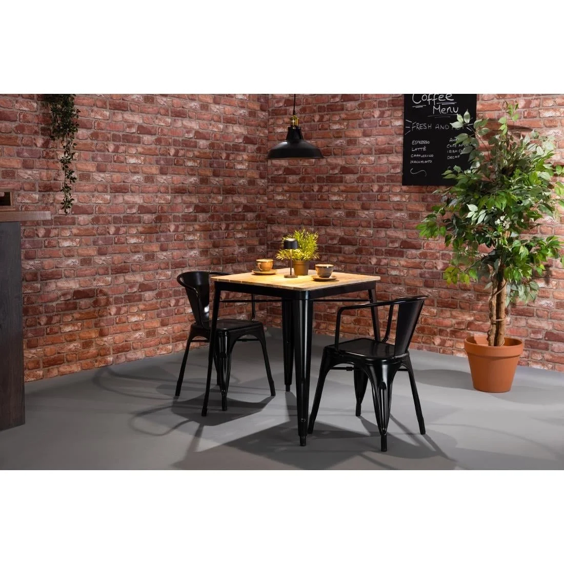 Bolero Bistro Curve Armchairs Black (4 Pack) - Image 9