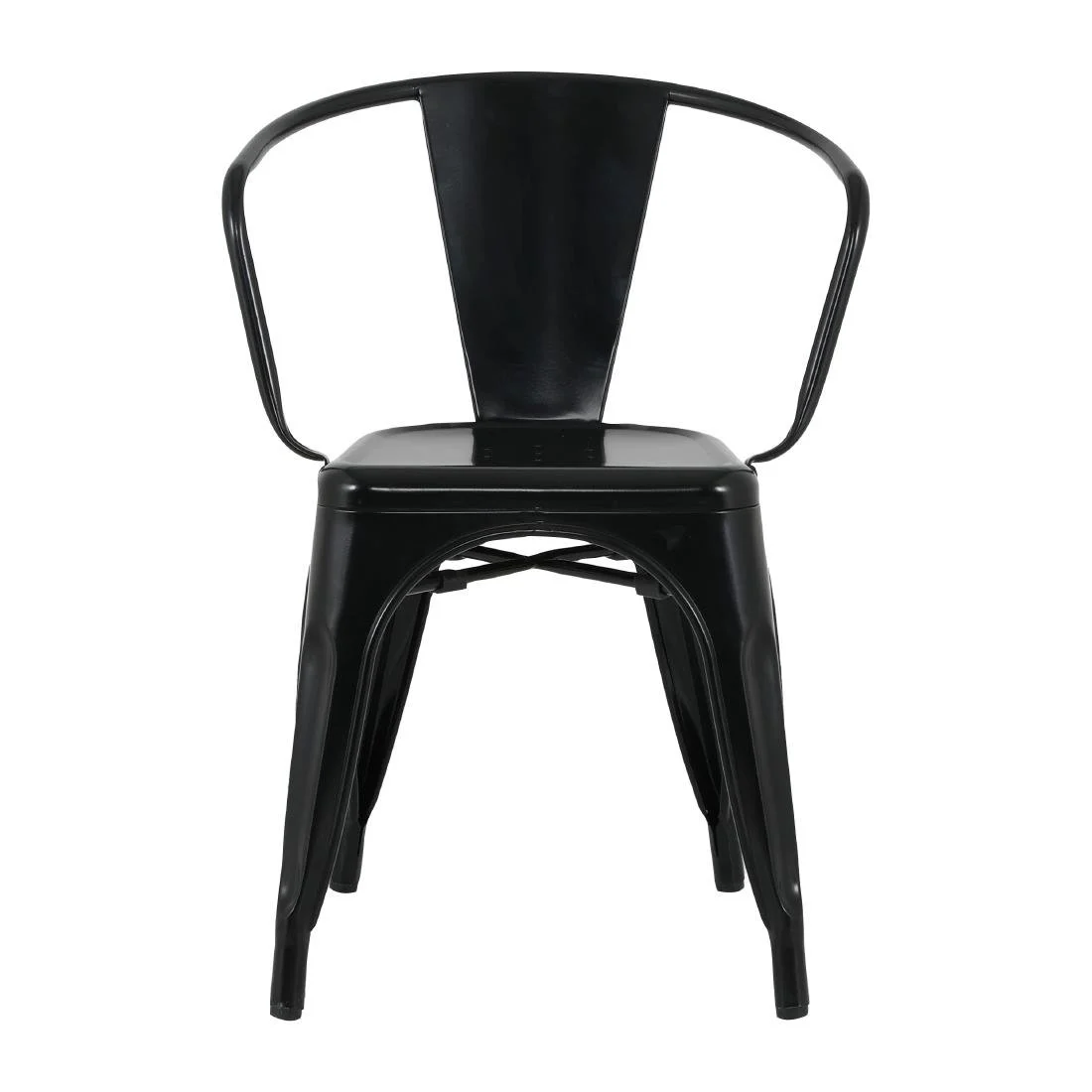Bolero Bistro Curve Armchairs Black (4 Pack) - Image 2