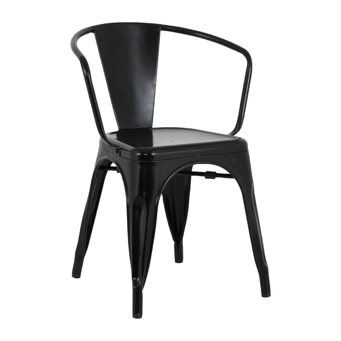 Bolero Bistro Curve Armchairs Black (4 Pack)