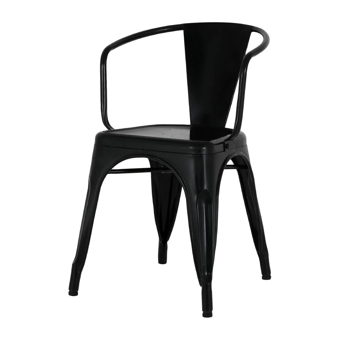 Bolero Bistro Curve Armchairs Black (4 Pack) - Image 12