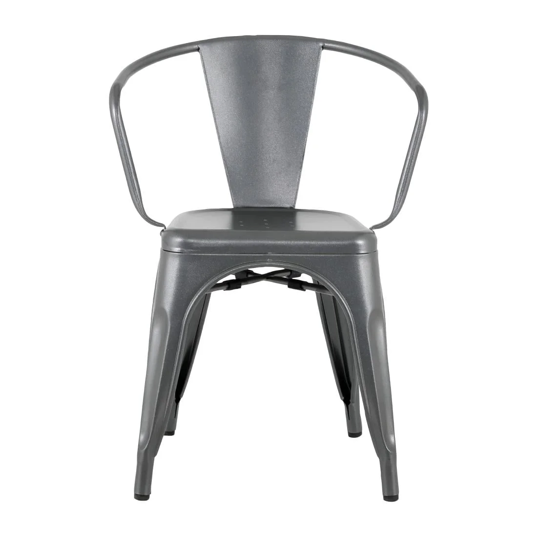 Bolero Bistro Curve Armchairs Gunmetal (4 Pack) - Image 11