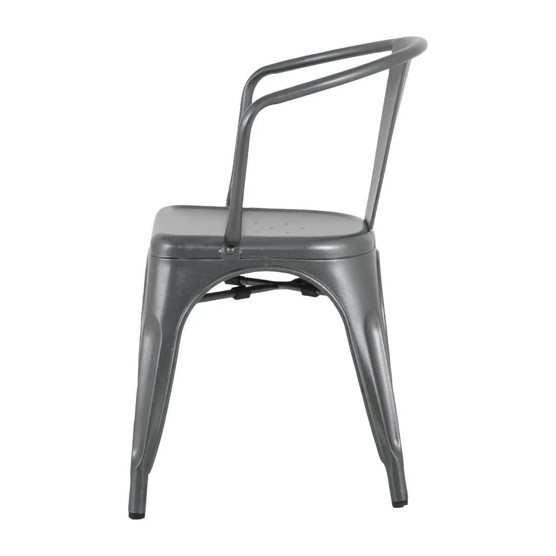 Bolero Bistro Curve Armchairs Gunmetal (4 Pack) - Image 12